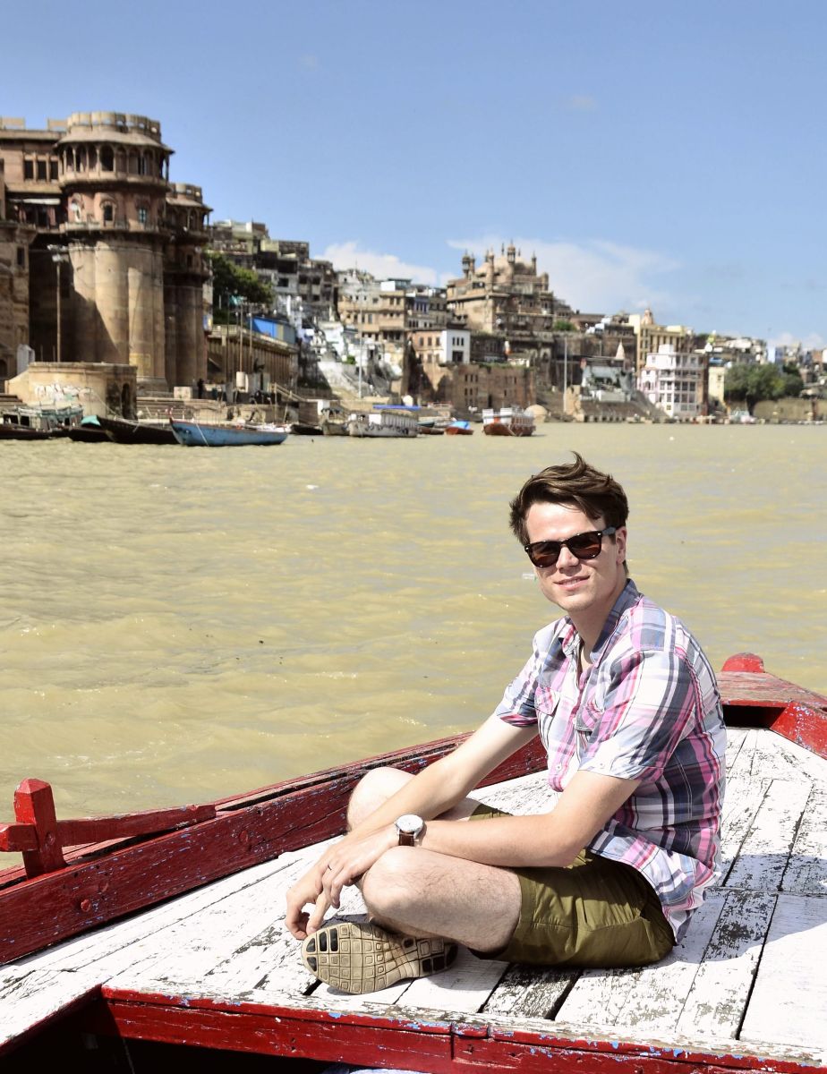 Michal in Varanasi, Ganges River